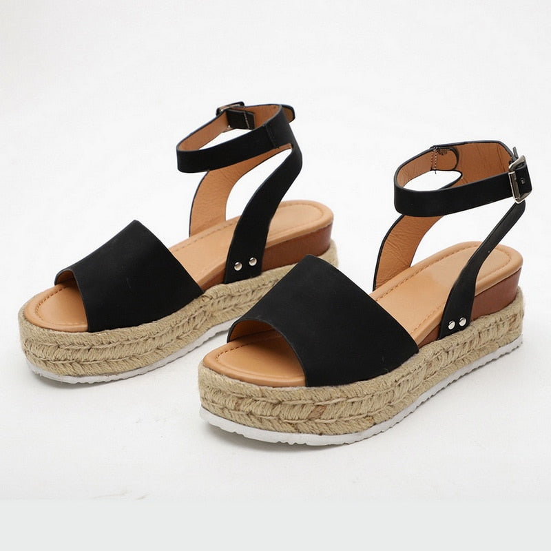Women's Leopard Print Wedge Sandal