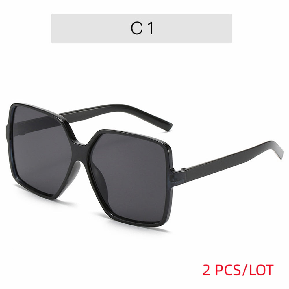 Ladies Square Oversized Sunglasses - various colours