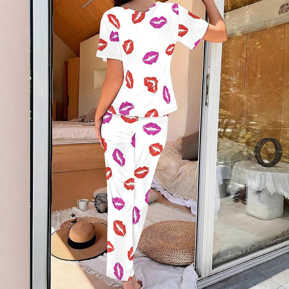 Women's Pyjama Set - Top & Trousers - Assorted Colours