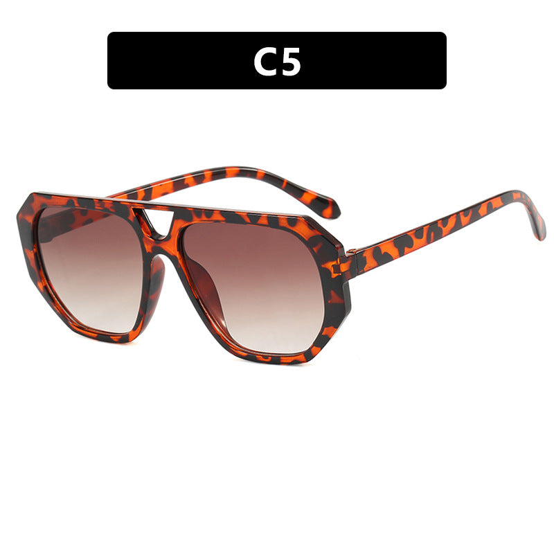 Ladies Double Beam Polygon Sunglasses - various colours