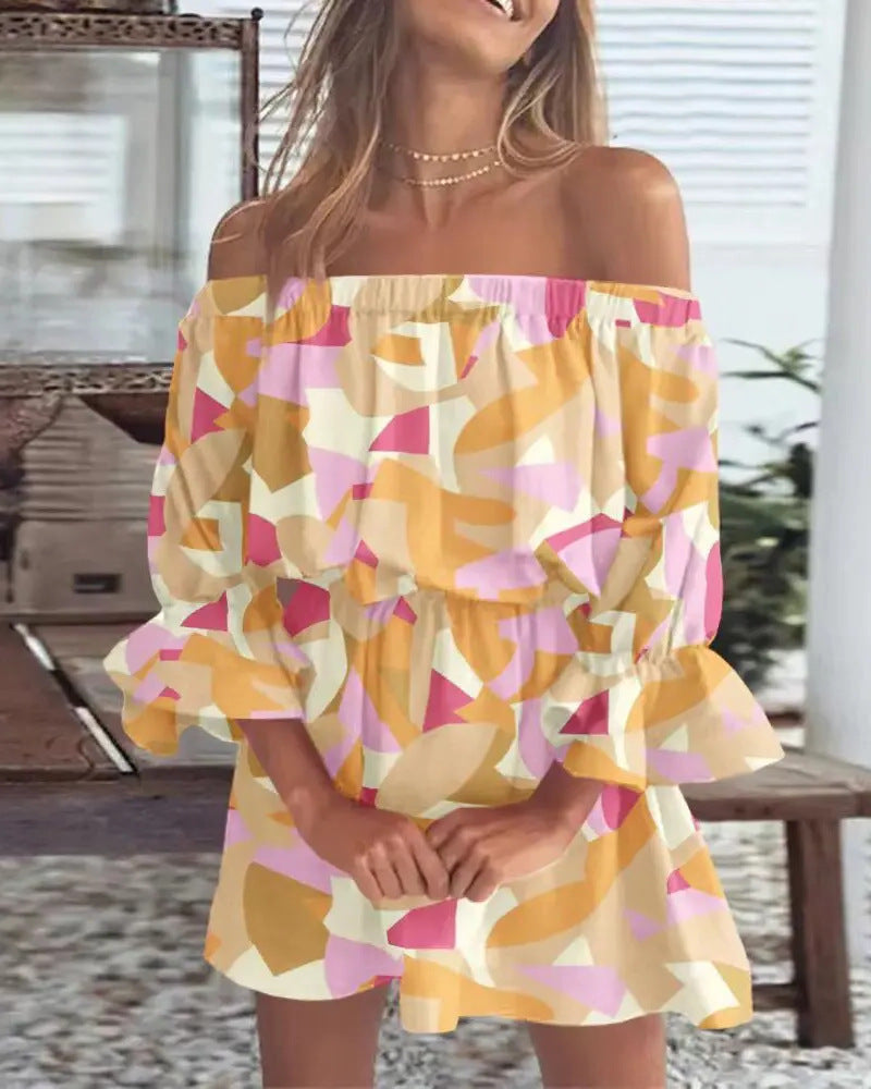 Ladies Summers Dress - Off The Shoulder - Various Colours - up to 3XL