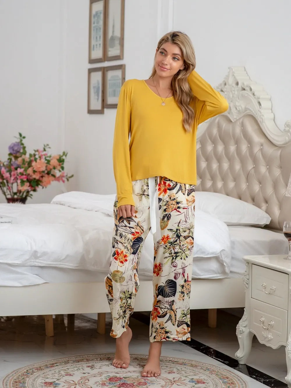 Women's Pyjama Set - Top & Trousers - Assorted Colours