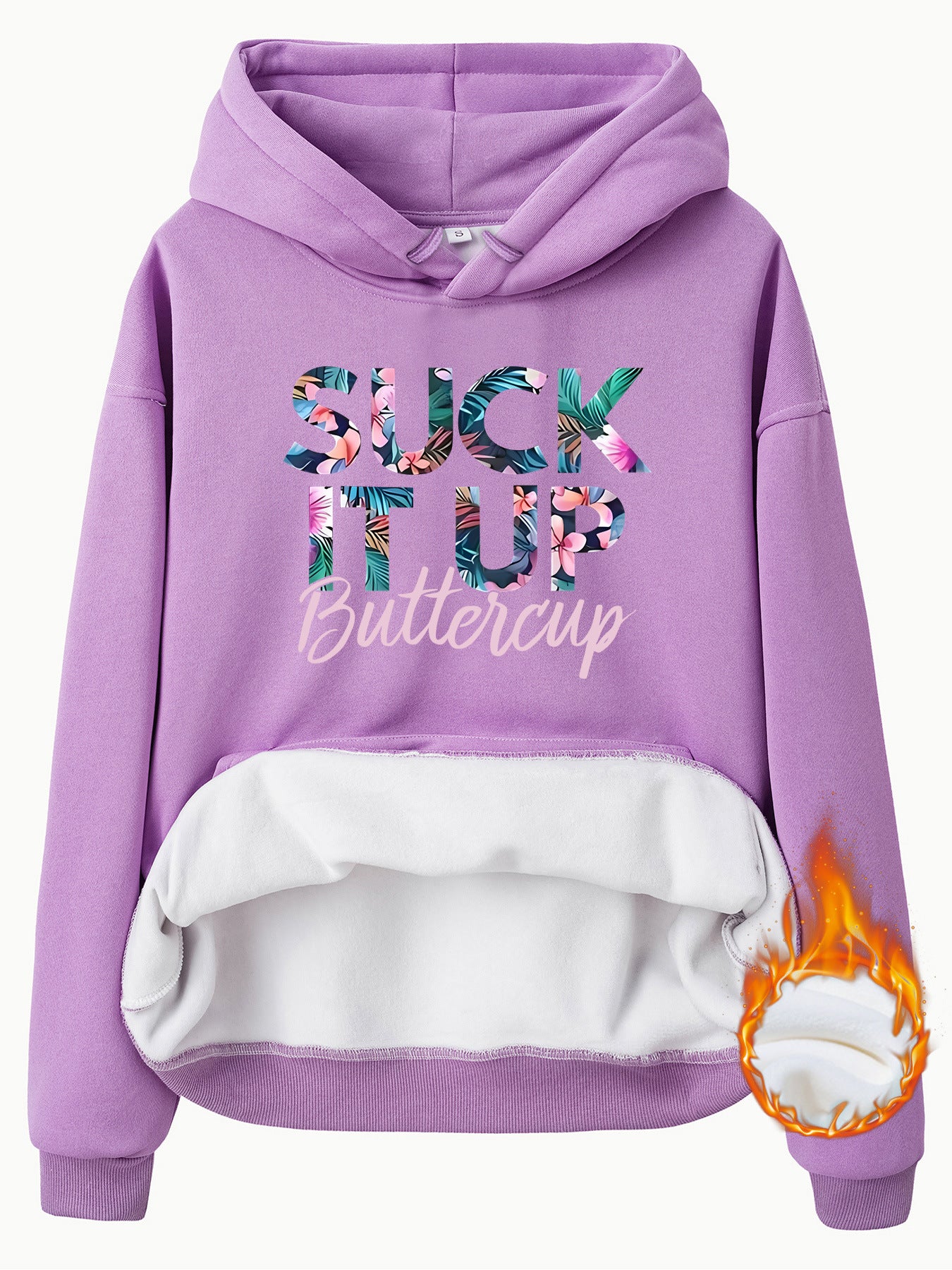Fleece Lined Hoodie - Suck It Up