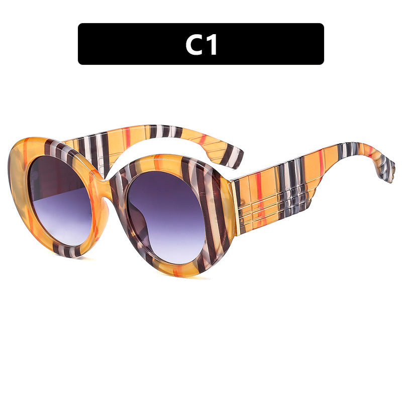 Ladies Large Frame Circular Sunglasses - various colours