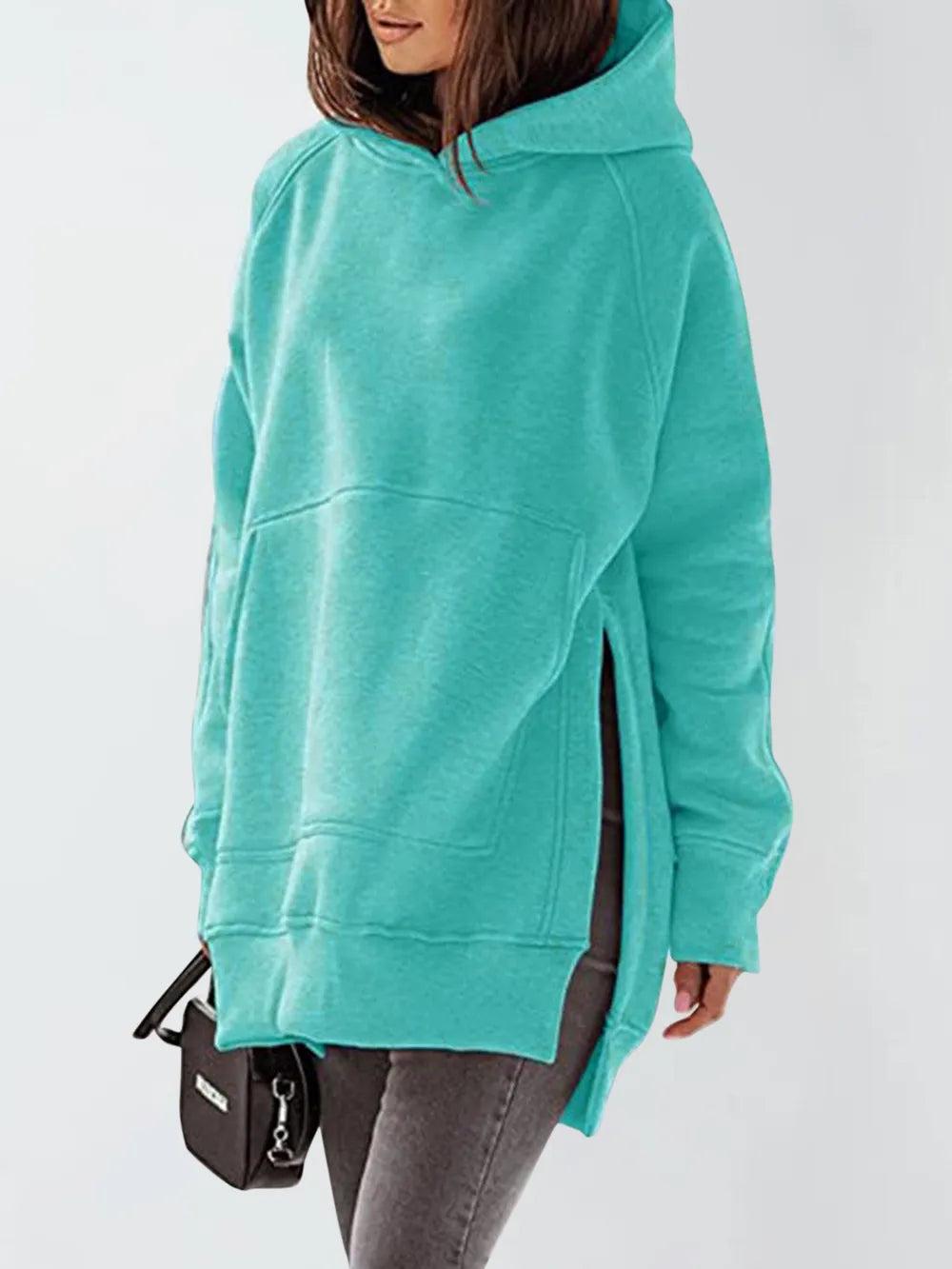 Hoodie with Slit Pocket