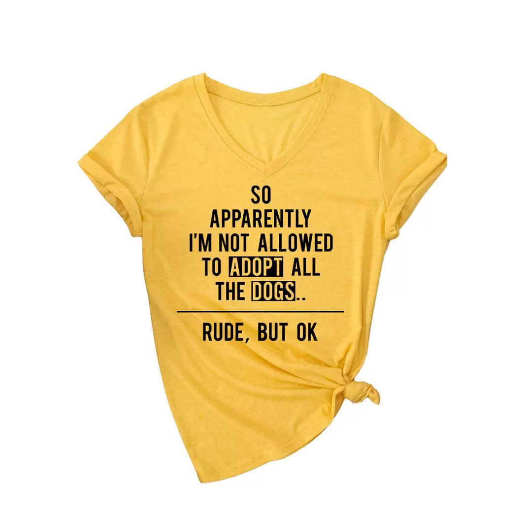 Slogan Tee - Adopt the Dogs - various colours