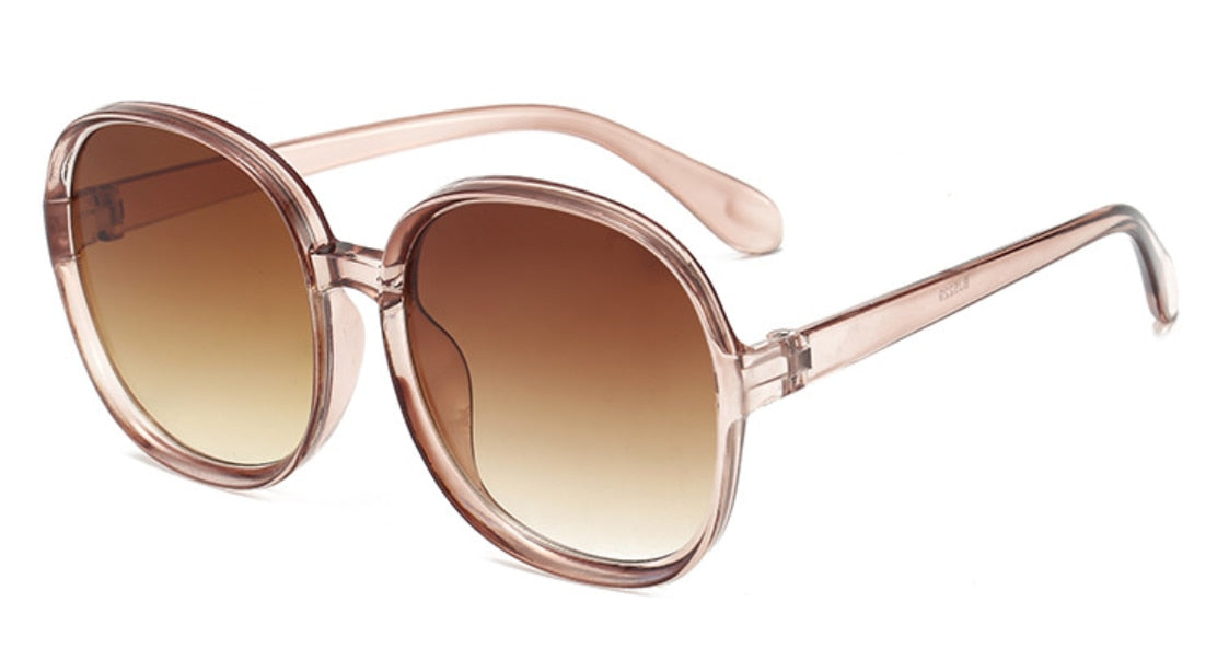 Ladies Oversize Round Frame Sunglasses - various colours