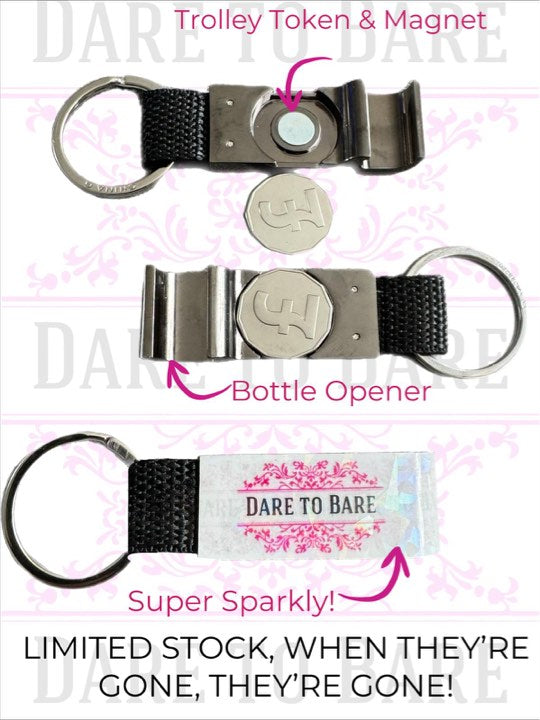 TROLLEY COIN & BOTTLE OPENER KEY FOB