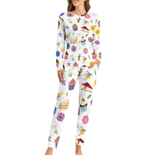 Women's Pyjama Set - Top & Trousers - Cupcake
