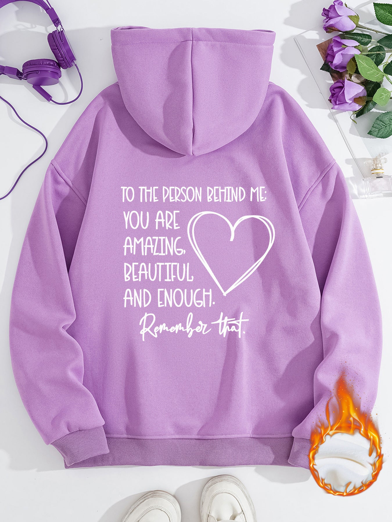 Fleece Lined Hoodie - Person Behind Me