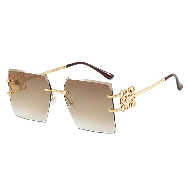 Ladies Square Frameless Sunglasses - various colours