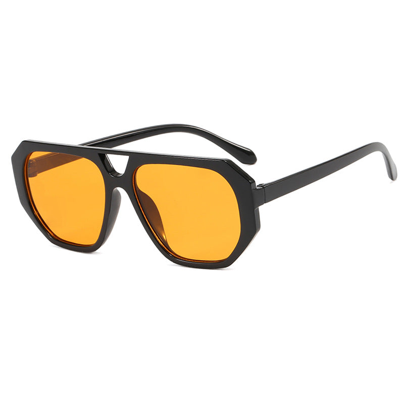 Ladies Double Beam Polygon Sunglasses - various colours