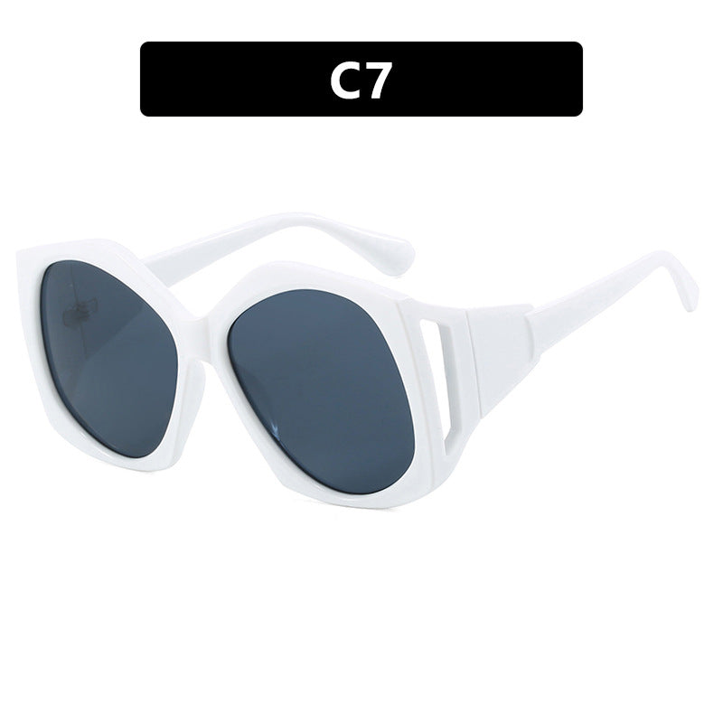Ladies Large Frame Polygon Sunglasses - various colours