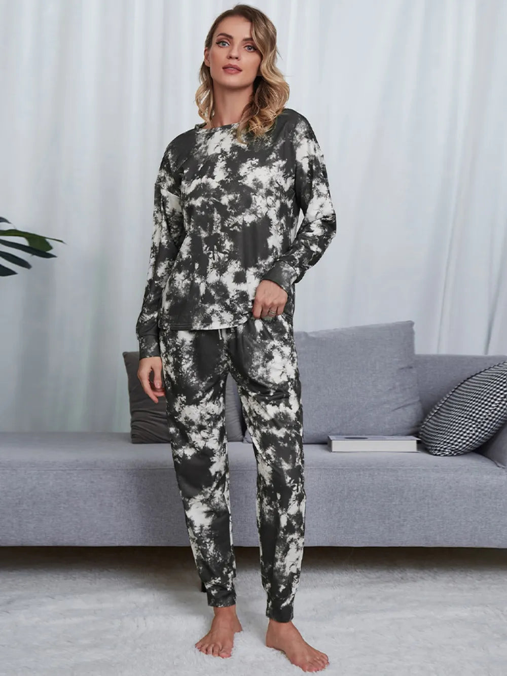 Women's Pyjama Set - Top & Trousers - Tie Dye - Assorted Colours