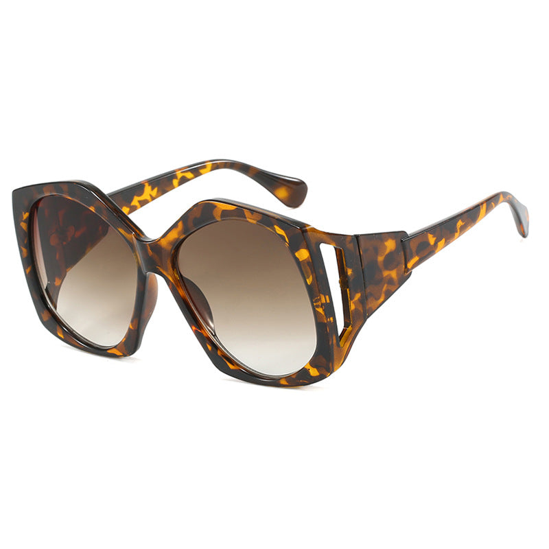 Ladies Large Frame Polygon Sunglasses - various colours