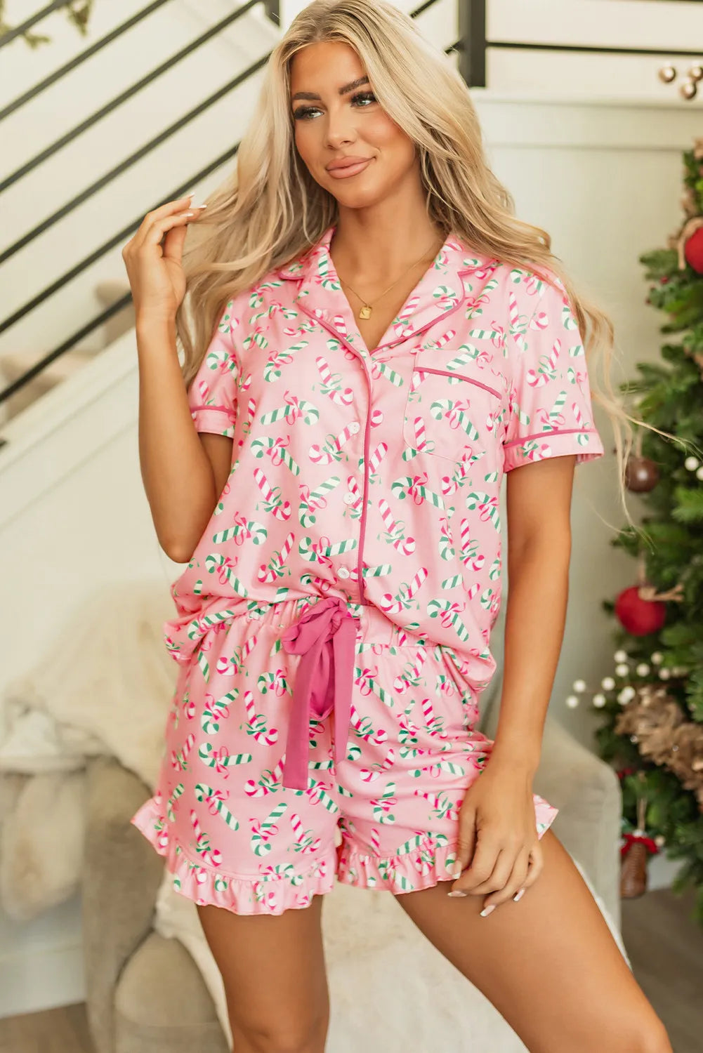 Women's Pyjama Set - Candy Cane - Assorted Colours