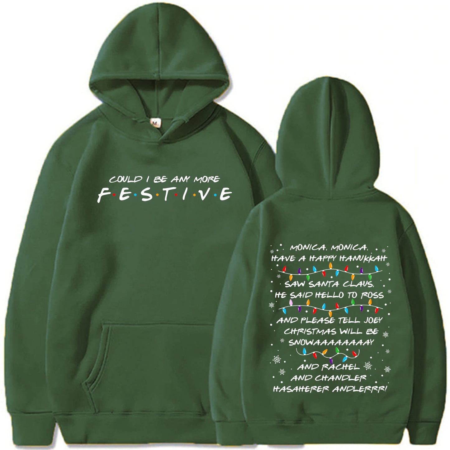 Festive Christmas Hoodie Sweatshirt - Friends Edition - Various Colours - Up To 4XL