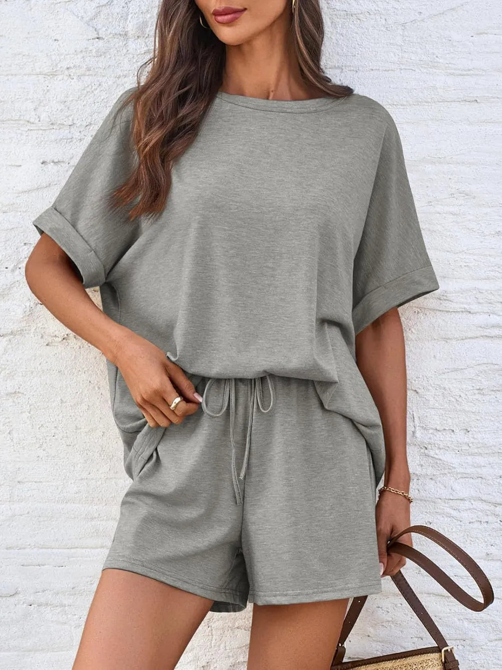 Women's T Shirt and Shorts Co-Ord Set