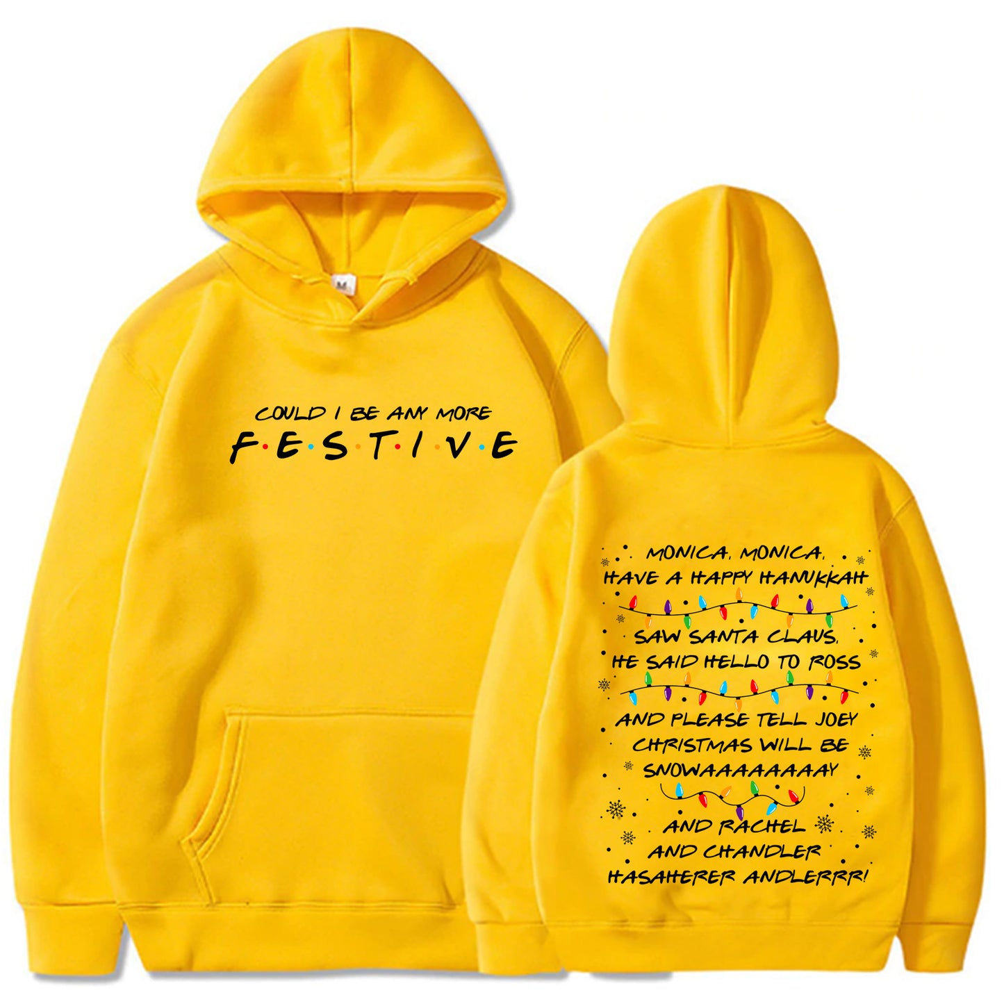 Festive Christmas Hoodie Sweatshirt - Friends Edition - Various Colours - Up To 4XL