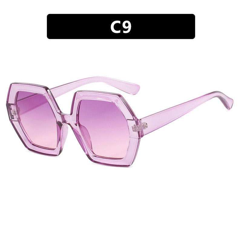 Ladies Polygon Sunglasses Anti-UV - various colours