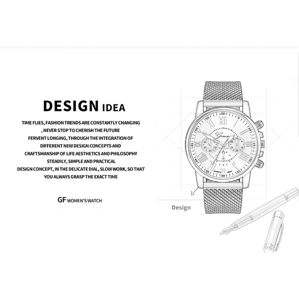 Ladies Quartz Wrist Watch - Leather Band