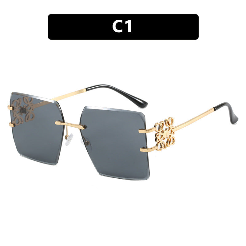 Ladies Square Frameless Sunglasses - various colours