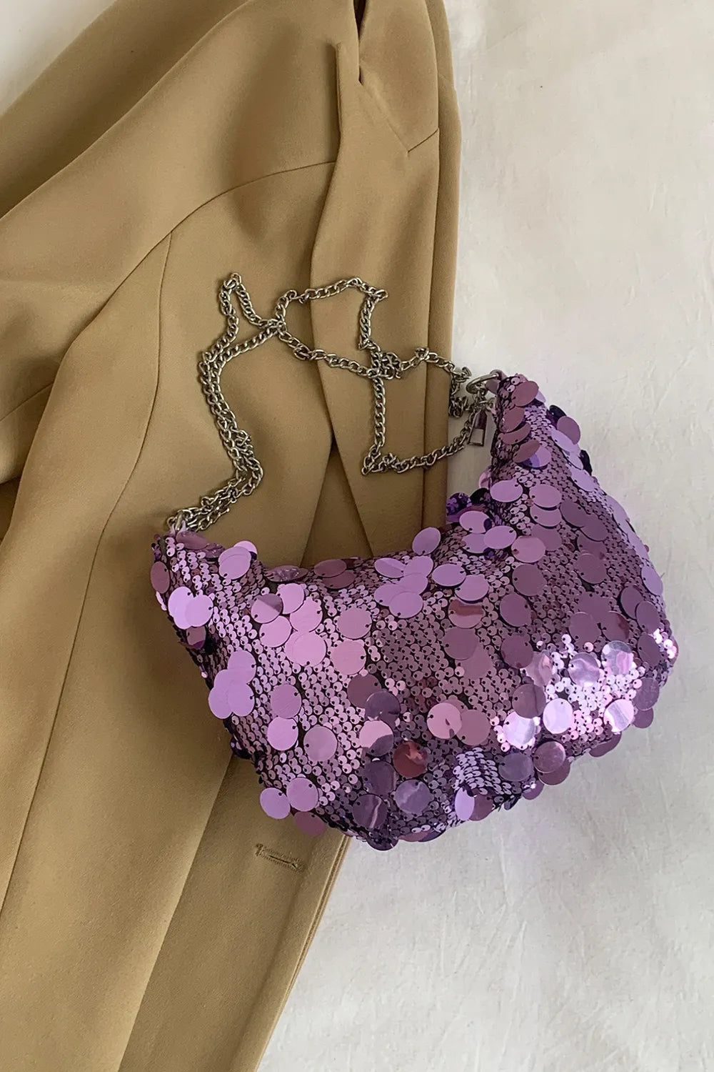 Sequin Chain Crossbody Bag - various colours