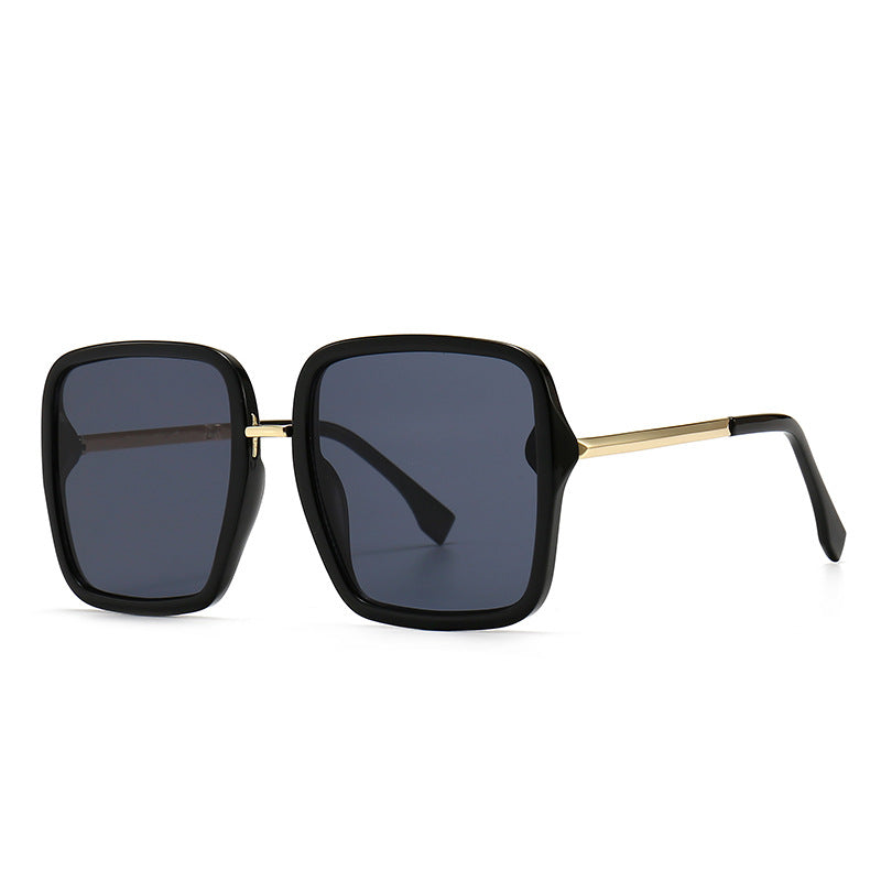 Ladies Oversized Square Narrow Frame Sunglasses - various colours