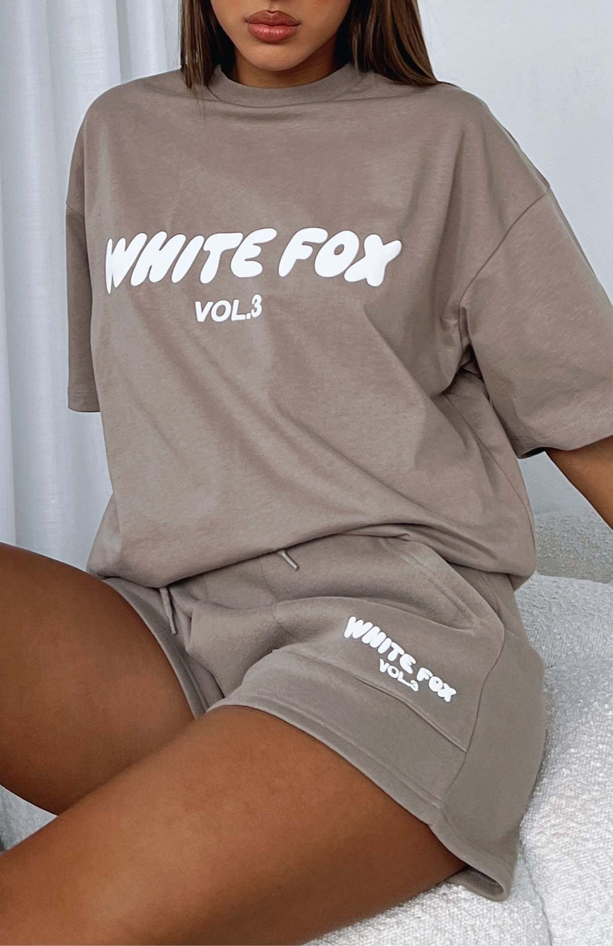 Women's T Shirt and Short Co-Ord Set - White Fox - various colours