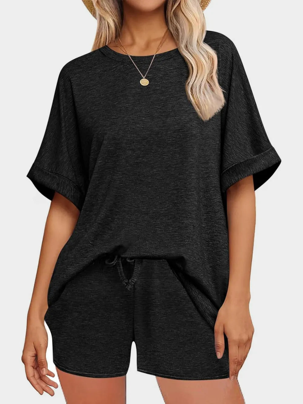 Women's T Shirt and Shorts Co-Ord Set