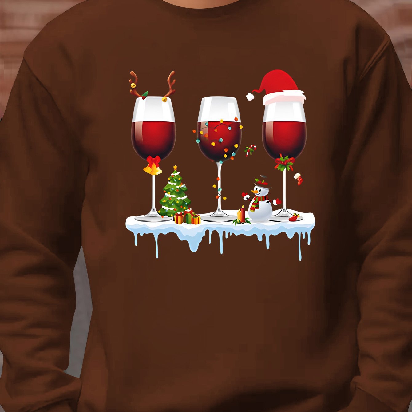 Men's Christmas Sweatshirt - Wine - Various Colours