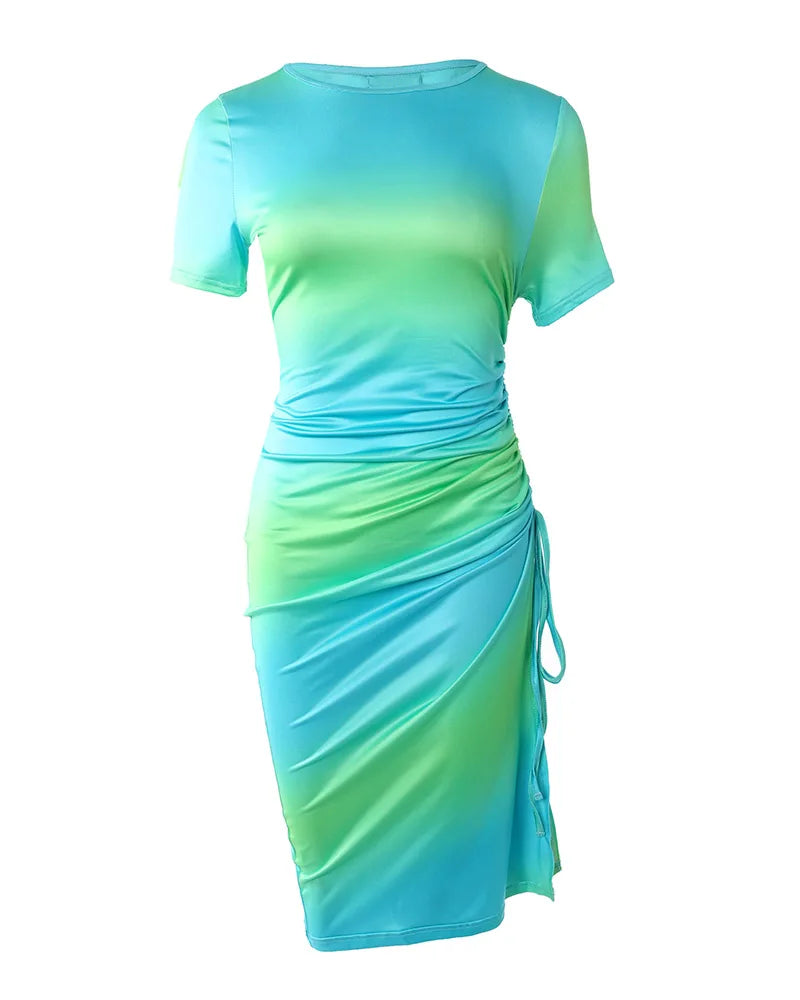 Women's Ombre Ruched Dress