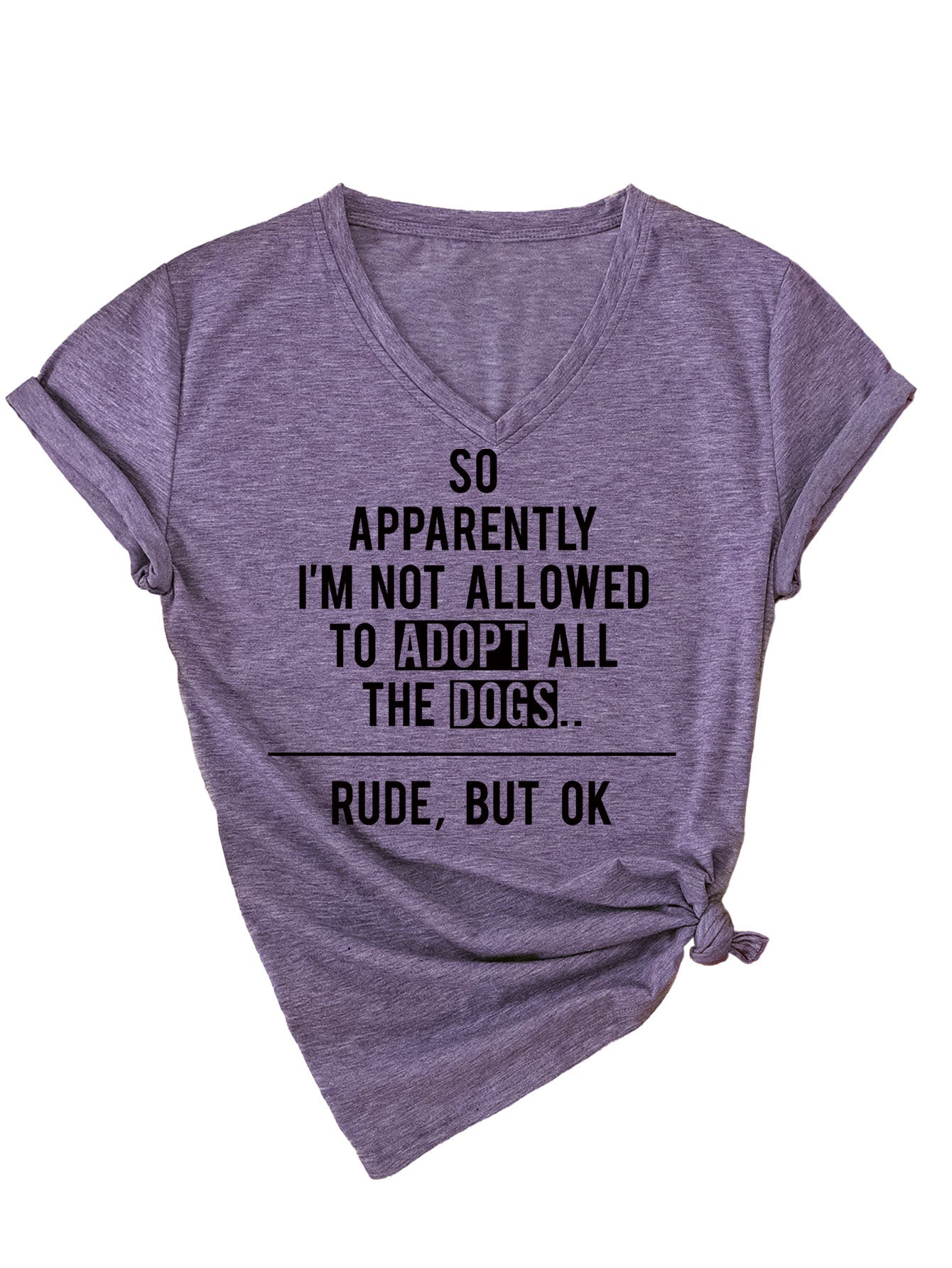 Slogan Tee - Adopt the Dogs - various colours