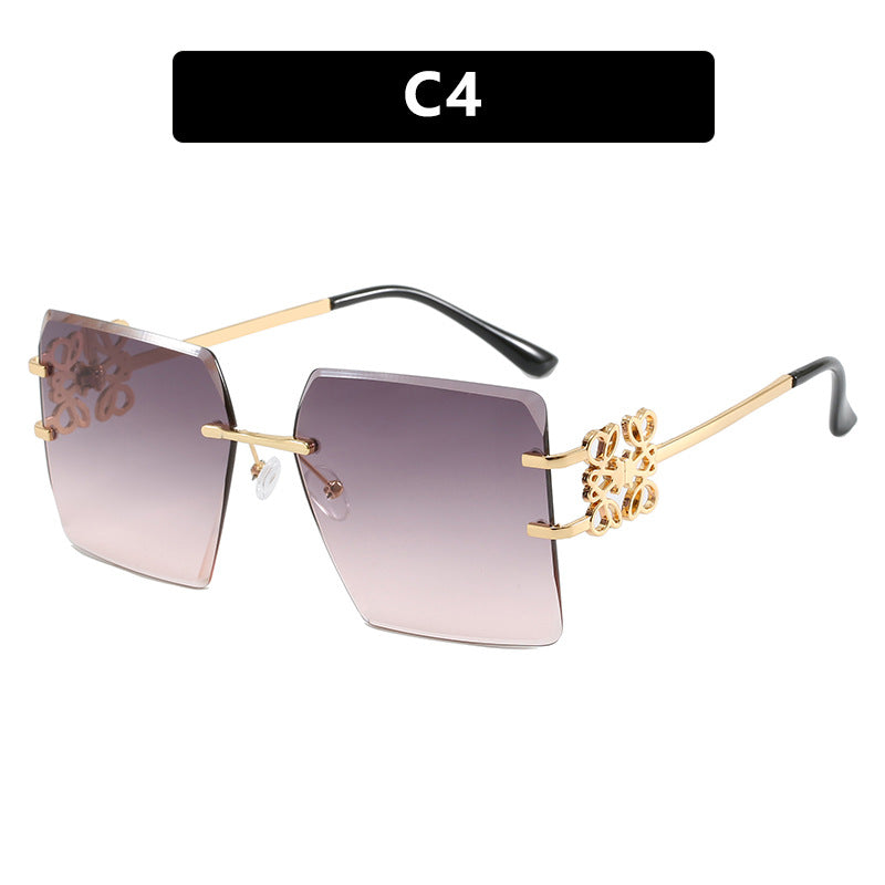 Ladies Square Frameless Sunglasses - various colours