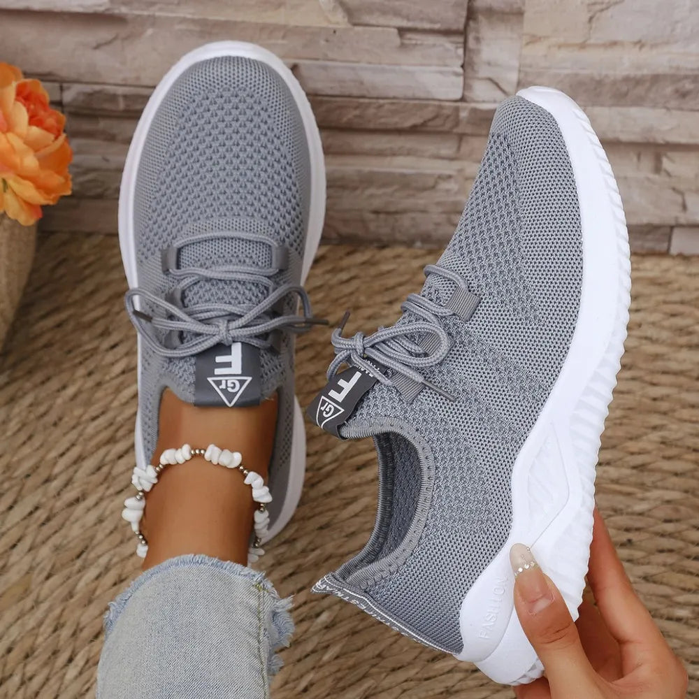 Breathable Mesh Lace Up Trainer