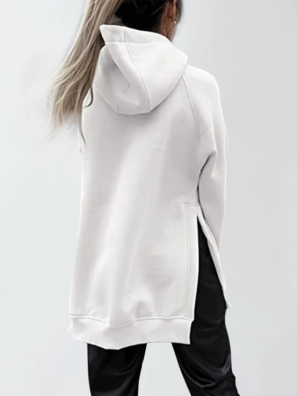 Hoodie with Slit Pocket