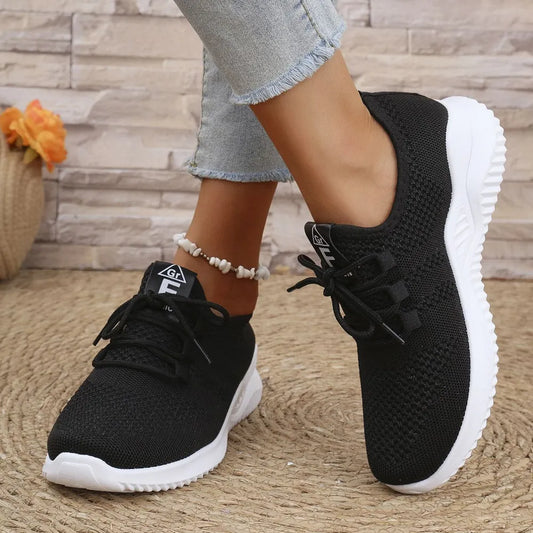 Breathable Mesh Lace Up Trainer
