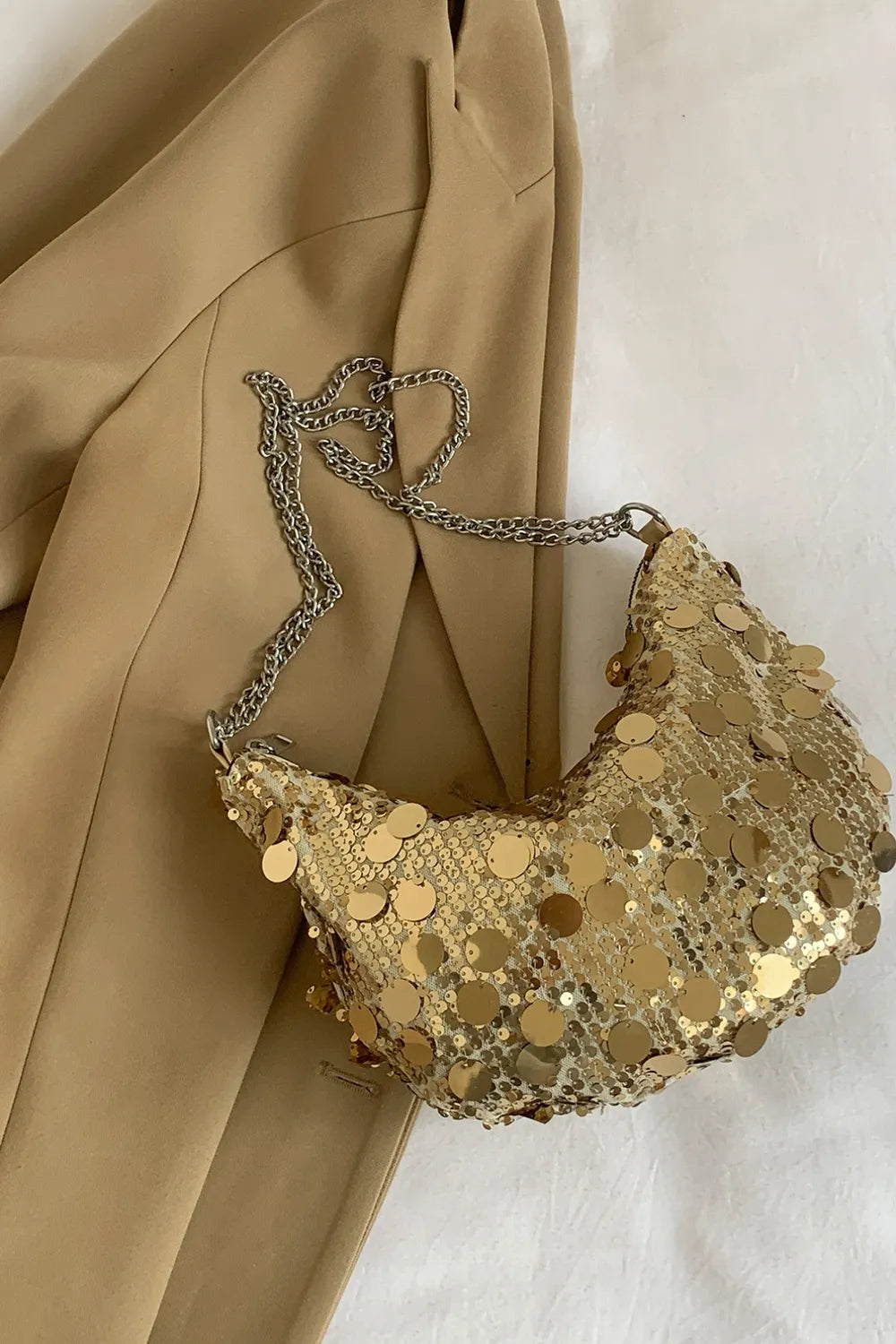 Sequin Chain Crossbody Bag - various colours