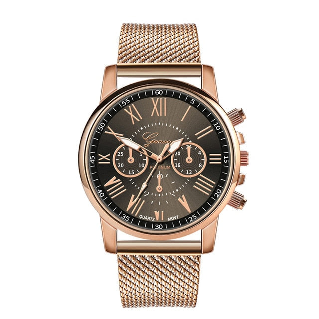 Ladies Quartz Wrist Watch - Leather Band