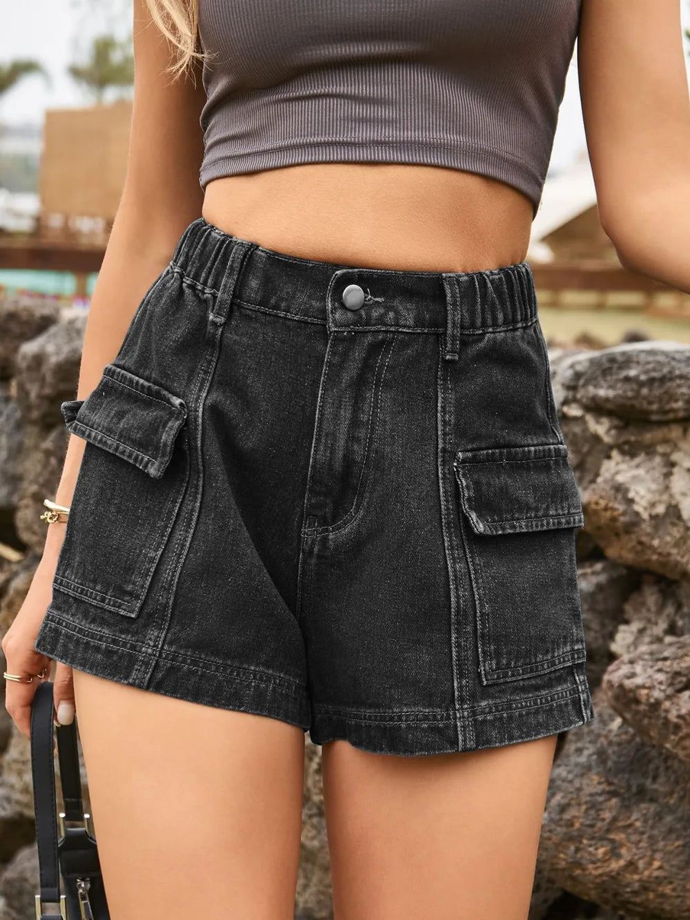 Women's High Waist Denim Shorts