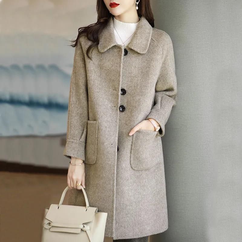 Women's Tweed Woolen Coat