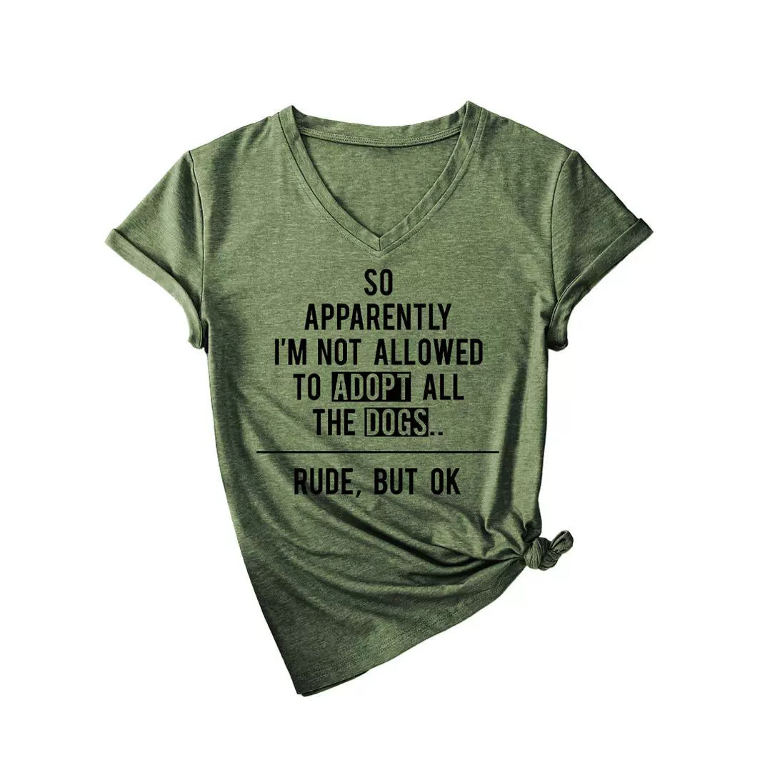 Slogan Tee - Adopt the Dogs - various colours