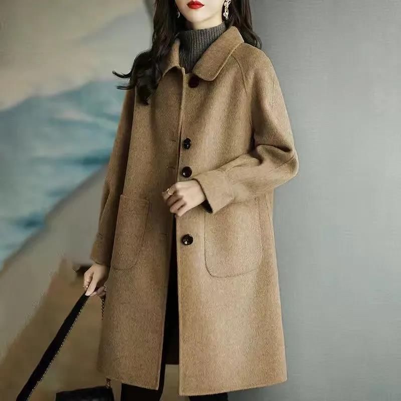Women's Tweed Woolen Coat