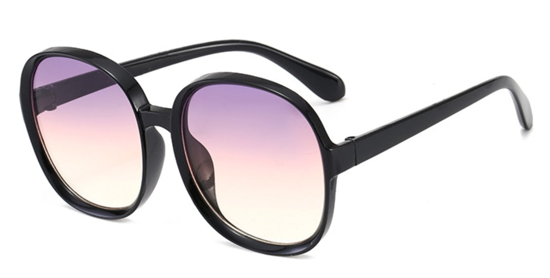 Ladies Oversize Round Frame Sunglasses - various colours