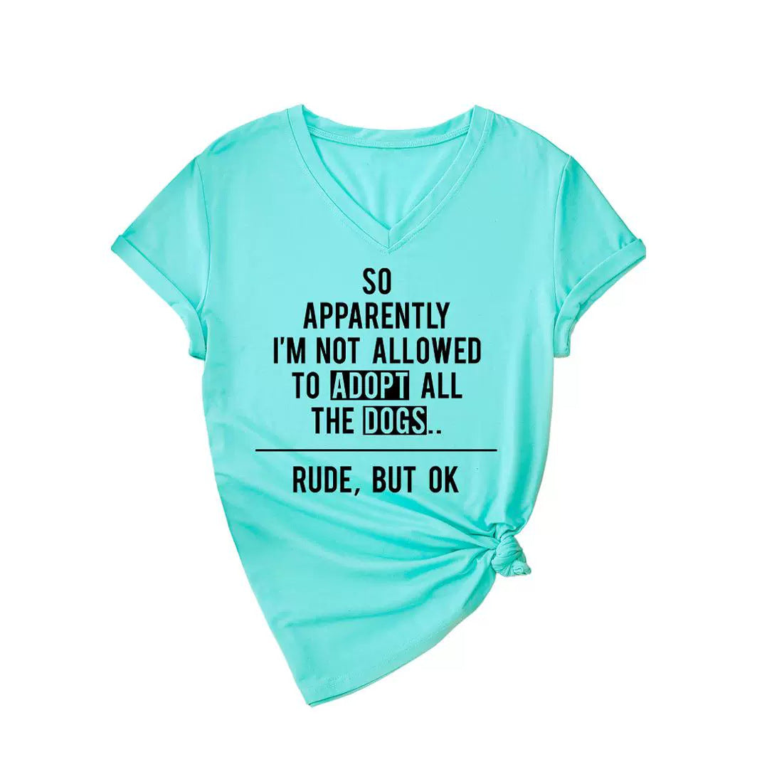 Slogan Tee - Adopt the Dogs - various colours