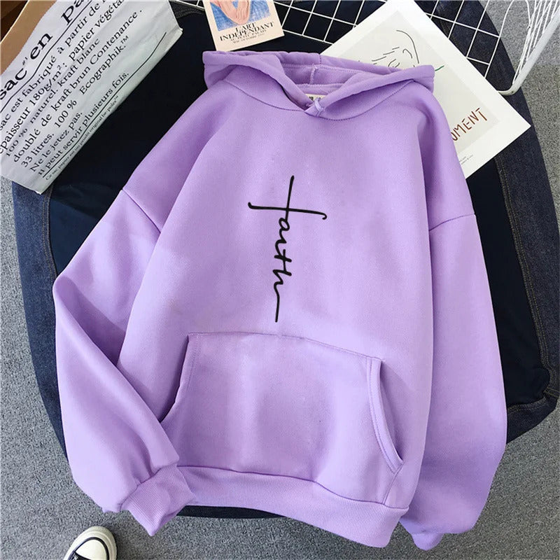 Unisex Hoodie - Faith Slogan - Up To 4XL