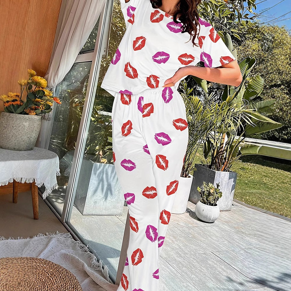 Women's Pyjama Set - Top & Trousers - Assorted Colours