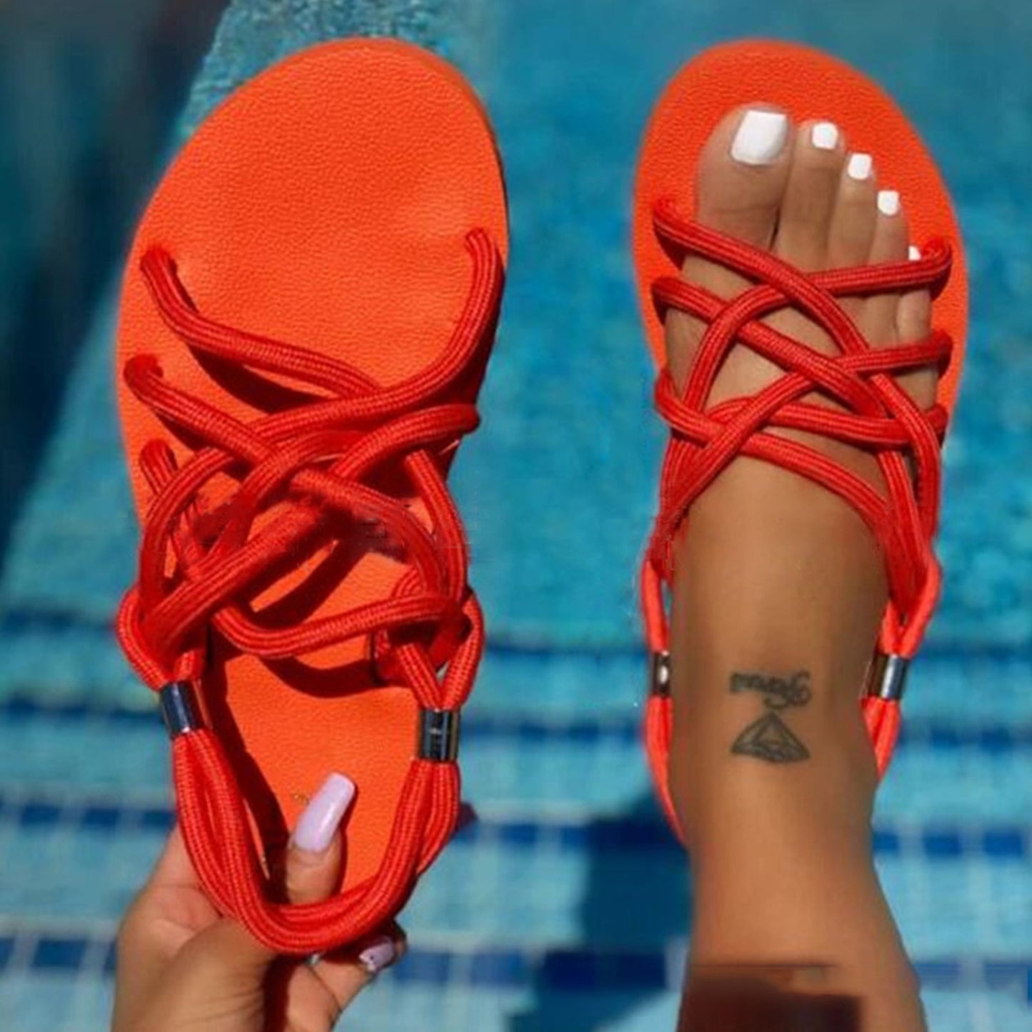 Women's Braided Rope Sandals