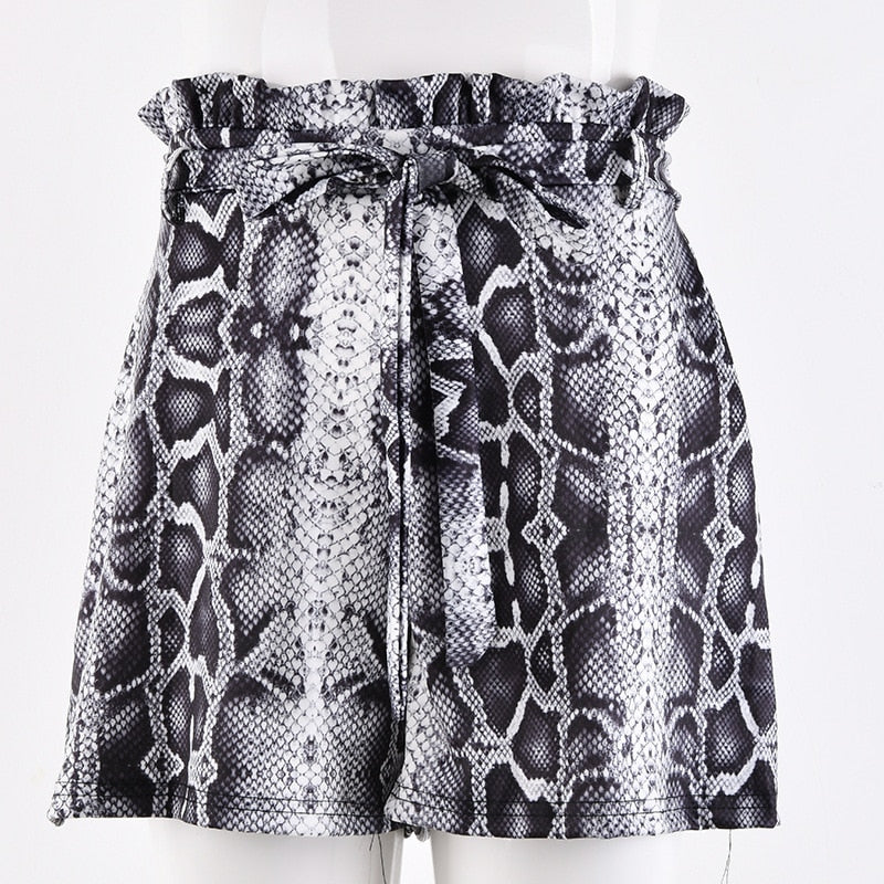 Women's Snake Print Shorts