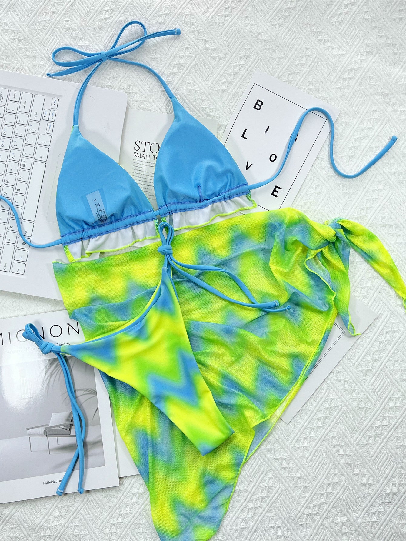 Bikini Two Piece Set and Cover Up Skirt